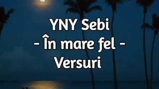 YNY Sebi - In mare fel (versuri pe fundal și versuri în descriere)