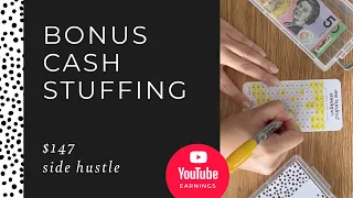 My February Youtube Payout! $147 Bonus Cash Stuffing Time! Budgeting Money Budget Envelopes