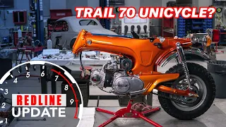 One wheel and no steering! Assembling the rear end of our Honda Trail 70 | Redline Update #96