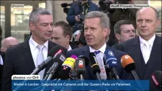 Freispruch für Wulff - Statements nach Urteilsverkündung am 27.02.2014