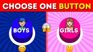 Boy vs Girl Challenge | Choose One button🔘