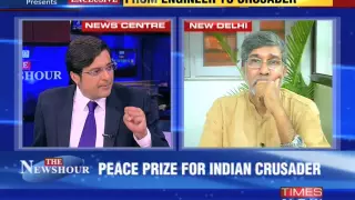 Kailash Satyarthi Talks about Nobel Win : The Newshour Exclusive (10th Oct 2014)