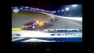 2014 Budweiser Duel #2 Crazy finish, BIG ONE/ Clint Bowyer Flip