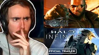 Asmongold Reacts To Final Fantasy VII Remake & Halo Infinite E3 Cinematic Trailers!