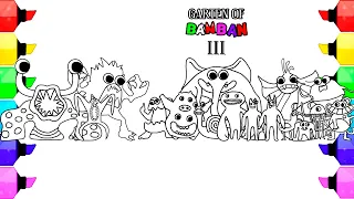 Garten Of Banban 3 New Coloring Pages / How to color All Monsters  / Cartoon - On & On [NCS]