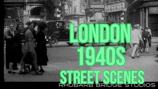 London Post War 1940s |4K 60FPS Street Scenes | Everyday life in London following the blitz |