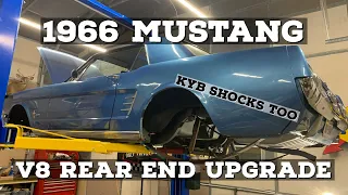 1966 MUSTANG V8 REAR END SWAP, KYB GAS-A-JUST SHOCKS, AND 05 GT WHEELS: 351w Swap Ep: 5