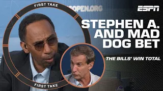 Stephen A. & Mad Dog make a bet on the Bills' win total 😏 | First Take