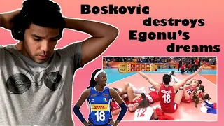 Boskovic destroys Egonu | SRB vs ITA Gold medal match 2018 - Reaction