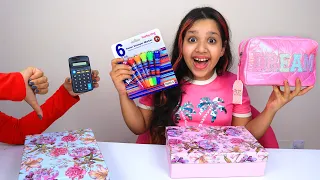 تحدي صندوق الغامض بأغراض المدرسة !!Mystery Box of Back to School Switch-Up Challenge!