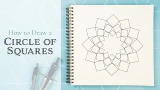 How to Draw a Circle of Squares | Geometric Design in Fineliner