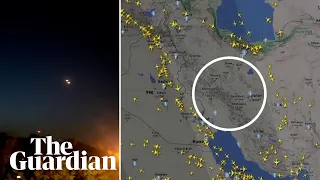 Explosions in Iranian skies as Israel retaliates for drone attack