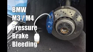 How to Pressure Bleed your BMW M3 and M4 Brakes using a Power Bleeder DIY