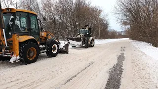 боковой порез колеса на HIDROMEK//как доехать на трех колёсах до шиномонтажа JCB 3CX