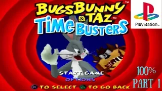 Bugs Bunny & Taz: Time Busters PS1 100% Playthrough Part 1