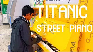 Titanic : My Heart Will Go On Street Piano Cover | London Luton Airport | MusicalKinesis