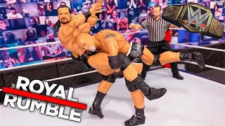 Drew McIntyre vs Goldberg - WWE Championship Action Figure Match! Royal Rumble 2021