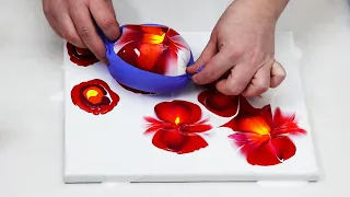 (568) Colorful Balloon Dip Technique with Acrylic Pour!