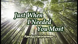 Just When I Needed You Most - Randy VanWarmer (KARAOKE VERSION)