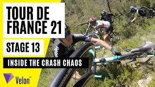 Tour de France 2021: Mechanic assists riders after crash on Stage 13