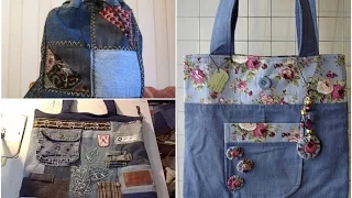 DIY Fashion Jeans Bag Ideas! Recycled Denim Craft Ideas!