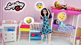 Morning Routine Marinette avec bébé boy, Anais et Emma | Miraculous Ladybug LOL Surprises dolls
