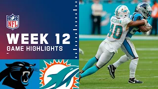 Panthers vs. Dolphins Week 12 Highlights | NFL 2021