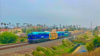 Coaster 2306 leads 672 through Oceanside with a nice E-bell