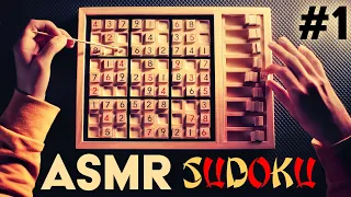 ASMR PUZZLE Wooden Sudoku Solving (n°1) 😴WHISPERING