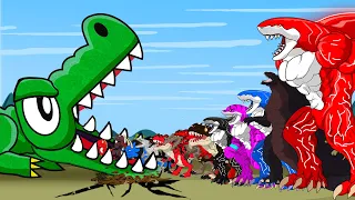 EVOLUTION of SHARKZILLA, GODZILLA, DINOSAURS T-REX vs CROCODILE DENTIST | Godzilla Cartoon