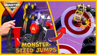 GIANT JUMPS from MONSTER JAM Revved Up Recaps - Monster Truck Jumps & Stunt Highlights