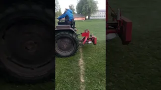 antique tractor Vladimirec T-25 + rotary mower