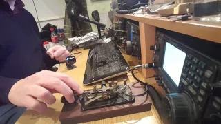 Morse Code QSO using an American military J-38 telegraph key