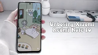 Unboxing Xiaomi Redmi Note 10 - Aqua Green-Lake Green [ Aesthetic Unboxing/Cute Cases ] I Lunadrella