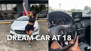 I GOT MY DREAM CAR AT 18 ! MERCEDES BENZ CLA 250 + MINI CAR TOUR #vlog  #mercedes #newvideo