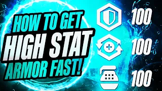 Destiny 2 -  How To Get HIGH STAT ARMOR Fast! (Easy TRIPLE 100 Builds!)