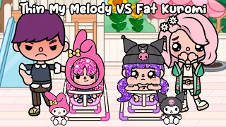 Fat Kuromi VS Thin My Melody 💜💗 Sad Story | Toca Life World | Toca Boca