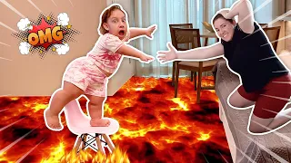 O Chão é Lava na minha casa com Maria Clara | The Floor is lava in my house with MC Divertida