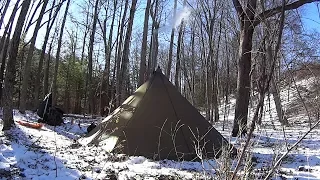 Pulk Sled Hot Tenting Sub Zero  Winter Adventure. Part 2.