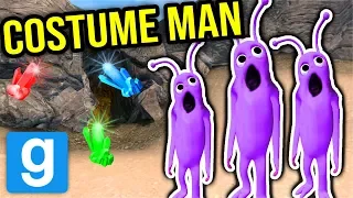 FINDING COSTUME MAN IN A CAVE!! (gmod nextbot)