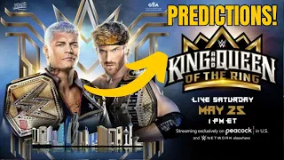 WWE King and Queen of the Ring 2024 Predictions!