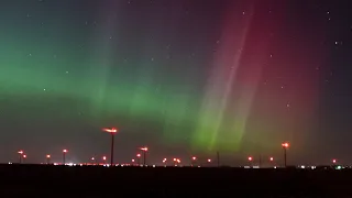 Aurora Borealis TimeLapse, Northern Lights Fills Sky Over Central Iowa