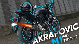 AKRAPOVIC M1 FULL EXHAUST | 2022 YAMAHA MT 03 4K