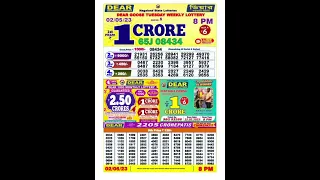 🔴 Lottery Sambad Live 08:00pm 02/05/23 Evening Nagaland State Dear Lottery Result Pdf Download