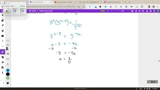 Math 30-1 Review Solving Exponential Equations