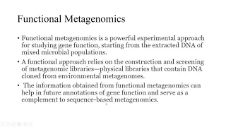 Functional Metagenomics