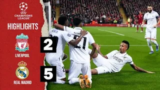Liverpool 2-5 Real Madrid Highlights | UEFA Champions League Round of 16 (1st Leg)