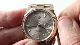 Pre-Owned Rolex Day-Date 40 228235 (EVEROSE) Luxury Watch Review