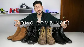 COMO Combinar BOTAS  !!  Negras / Cafe