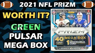 Worth it? 2021 Panini Prizm Football Green Pulsar Mega Box Retail Review